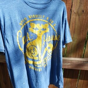Daniel Cremieux Blue Tee with Gold Graphic